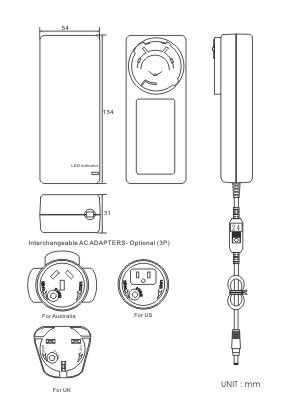 XPA90M-Dimension